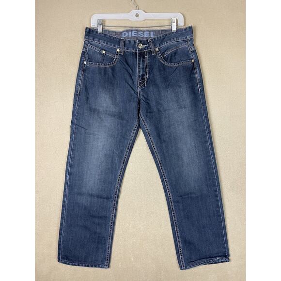 Diesel Jeans Men 32 Blue Stretch Denim Casual Preppy‎ Adult ALTERED LENGTH! - Picture 1 of 11